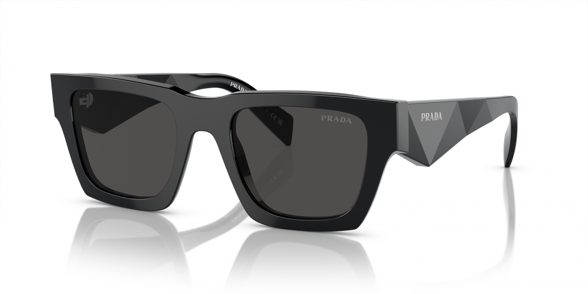 Prada PR A06S 16K08Z Men's Sunglasses - Black Frame, Dark Grey Lenses