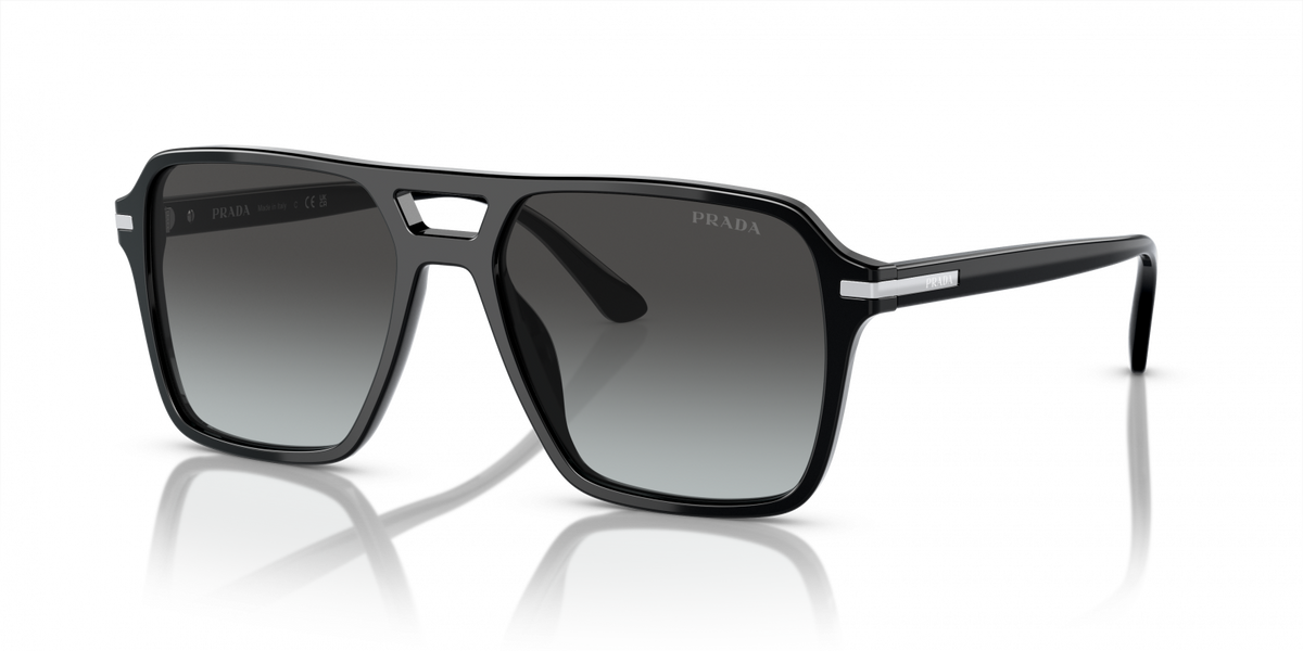 Prada PR 20YS 1AB06T Men's Aviator Sunglasses - Black Sunglasses