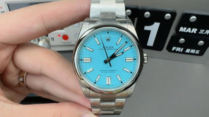 Rolex Oyster Perpetual Turquoise Dial