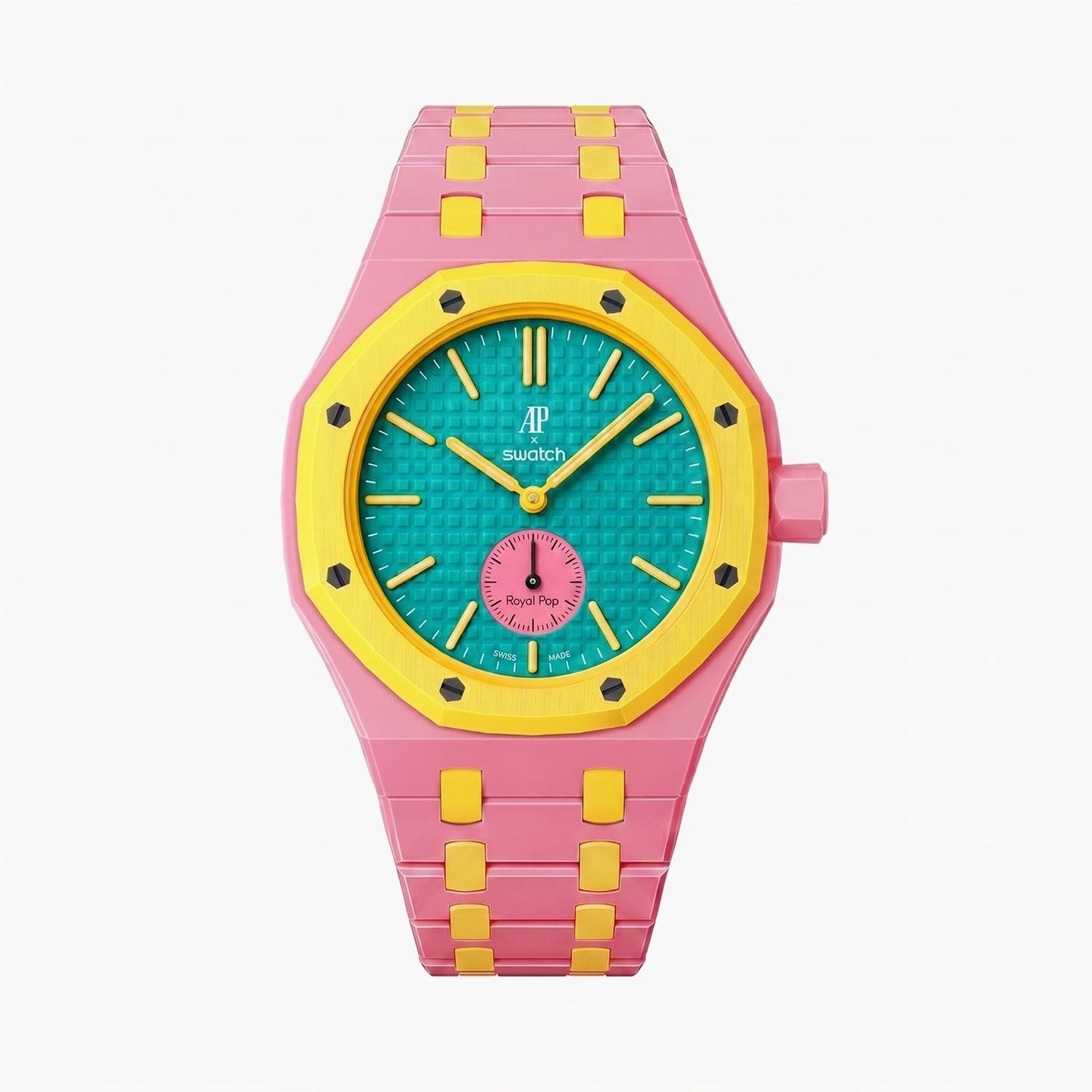Audemars Piguet x Swatch Royal Pop "OTG ROZ" 40 mm + Ceramic Case-Strap