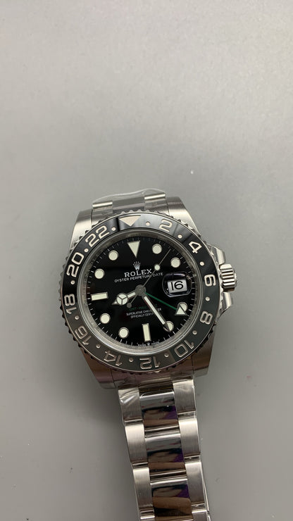 Rolex GMT-Master II 3285 V3 – AAA+ 126710GRNR 'Bruce Wayne' Stainless Steel Black Dial Oyster (2025)