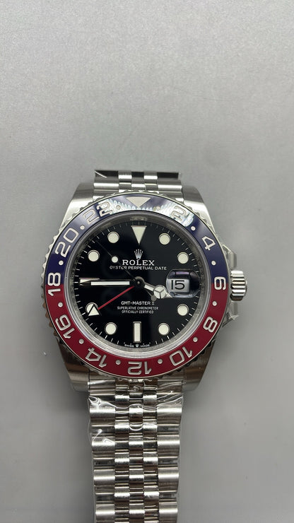 Rolex GMT-Master II 3285 V3 – AAA+ 126710BLRO 'Pepsi' Stainless Steel Black Dial Jubilee (2025)