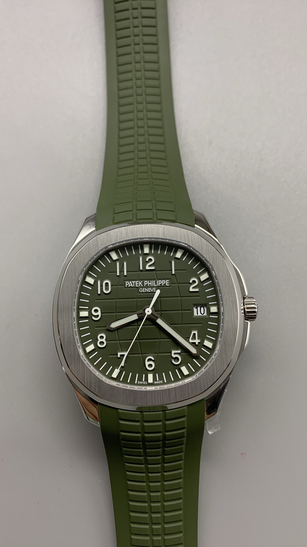 Patek Philippe Aquanaut 3285 V3 – AAA+ 5968G-010 Chronograph White Gold Khaki Green Dial (2023)