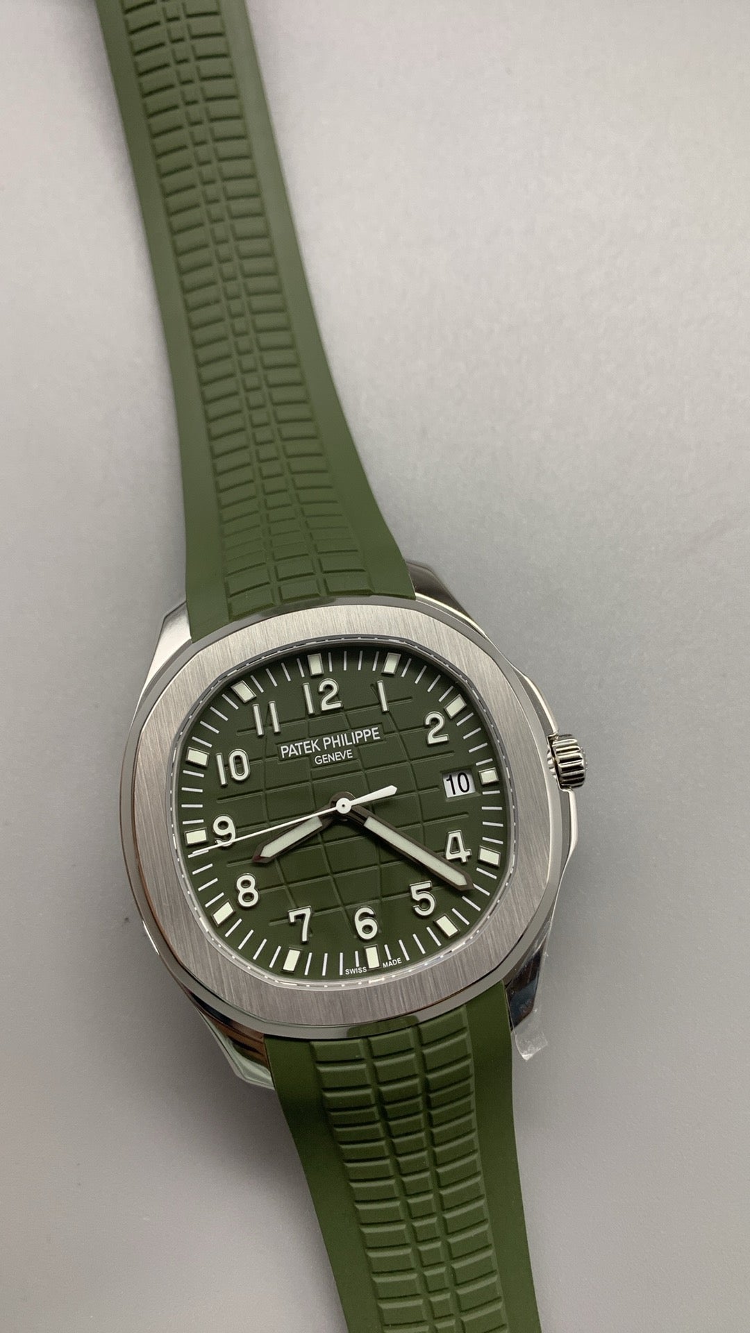 Patek Philippe Aquanaut 3285 V3 – AAA+ 5968G-010 Chronograph White Gold Khaki Green Dial (2023)