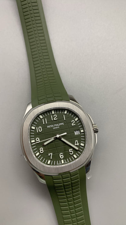 Patek Philippe Aquanaut 3285 V3 – AAA+ 5968G-010 Chronograph White Gold Khaki Green Dial (2023)
