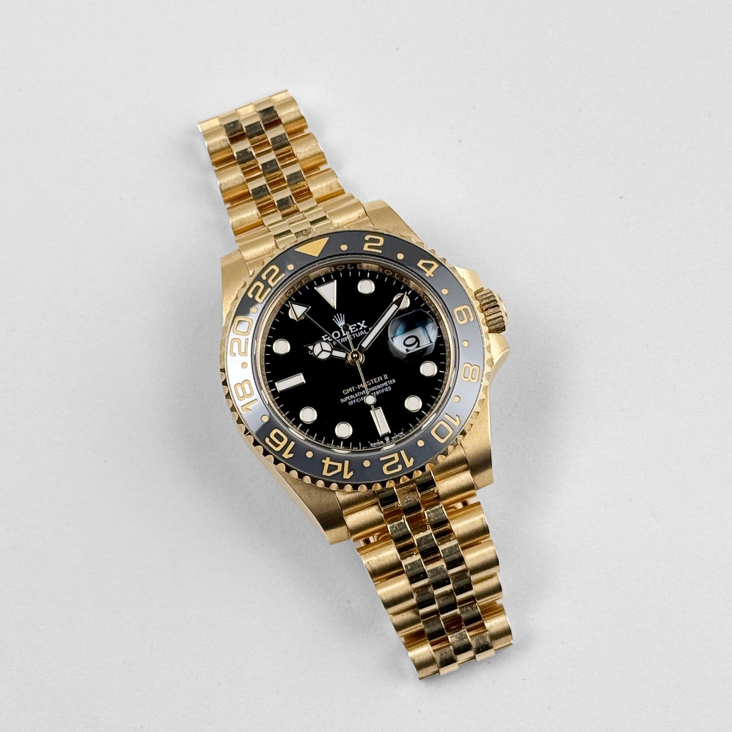 Rolex GMT-Master II 3285 V3 – AAA+ 126718GRNR Yellow Gold Black Dial Jubilee (2023)