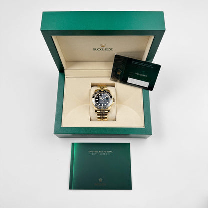 Rolex GMT-Master II 3285 V3 – AAA+ 126718GRNR Yellow Gold Black Dial Jubilee (2023)